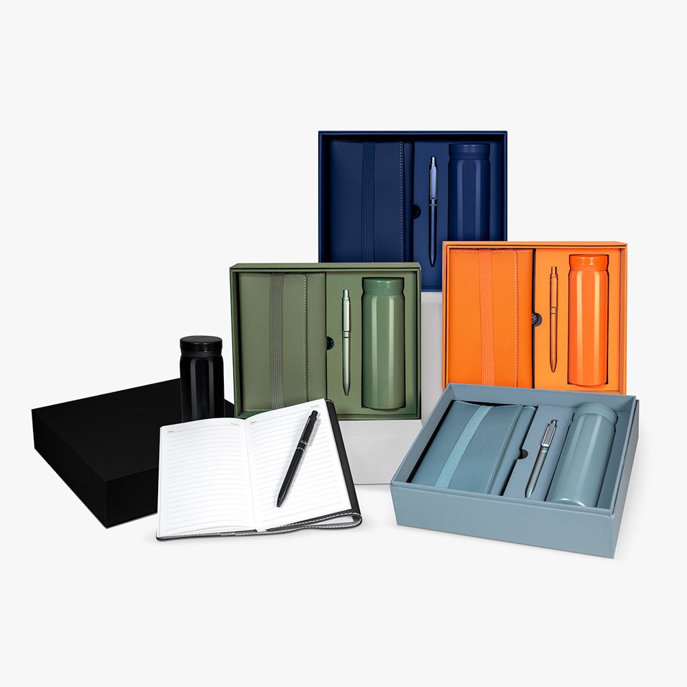 Set ejecutivo Birkin: libreta, bolígrafo y termo en estuche